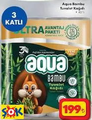 AQUA BAMBU TUVALET KAĞIDI 40'LI